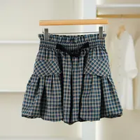 麦迪尚品【unbl】50905127 夏季简约格纹短半裙品牌女装