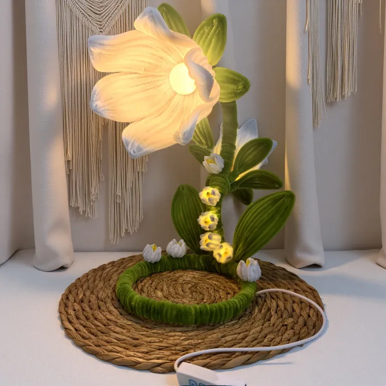 手工铃兰花台灯扭扭棒各种教程材料包diy台灯手工礼物送闺蜜摆件