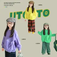 utouto大耳象女童立体大口袋卫衣2024冬季新款女宝宝2401402
