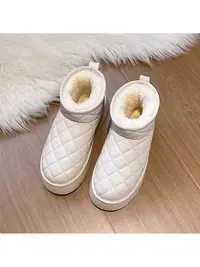 W705厚底雪地靴女款冬季新款棉鞋女加厚保暖面包鞋雪地棉