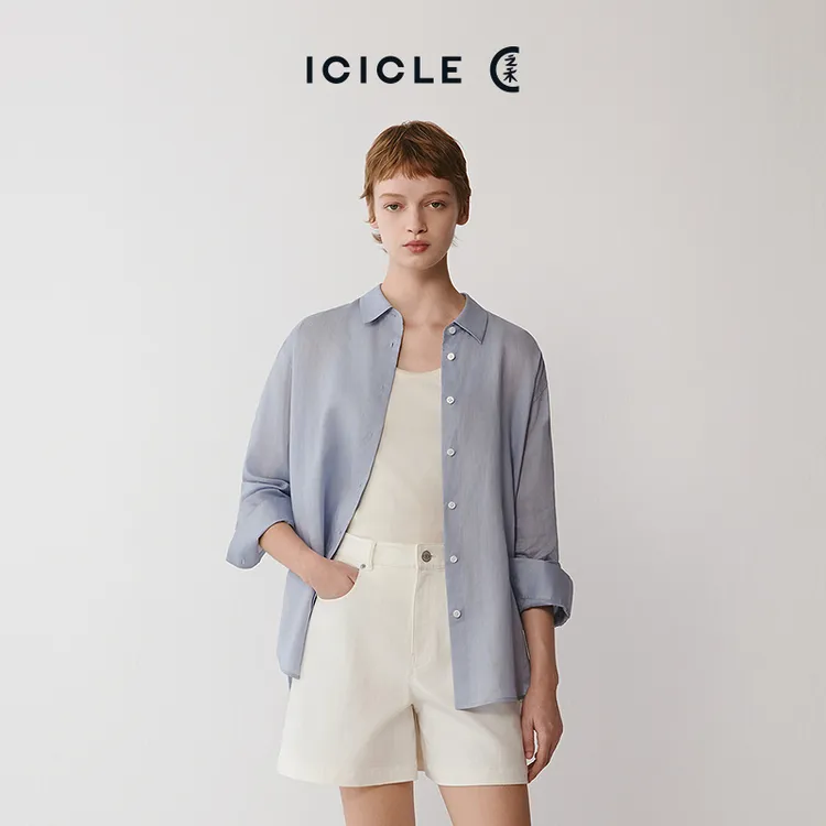 ICICLE之禾薄苎麻平纹布衬衫1569