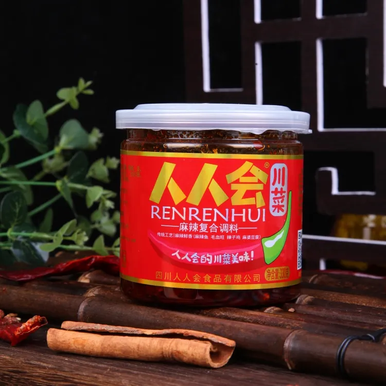 四川人人会麻辣酱用于米粉面条干锅烤鱼水煮鱼等多种菜肴调料