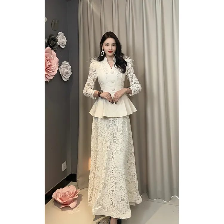 8952【包邮】贵气时尚重工名媛风两件套套装