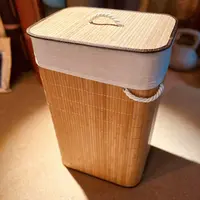 【原单出口】环保瑜伽用品收纳筐（竹子➕亚麻布