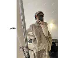 LAVI HU【麦香欧包】秋季宽松型高领韩系常规款女针织马甲M002