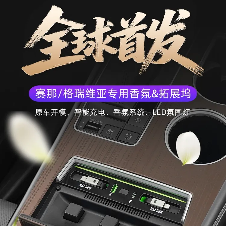 丰田赛那/格瑞维亚专用香氛系统&充电拓展坞