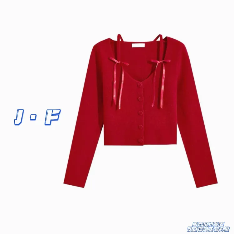 JF定制大码女装8856新年款蝴蝶结打底衫