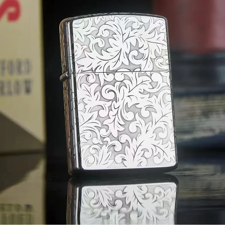 ZORRO佐罗足银燃油打火机防风个性潮高档纯银男士礼物收藏送男友 
