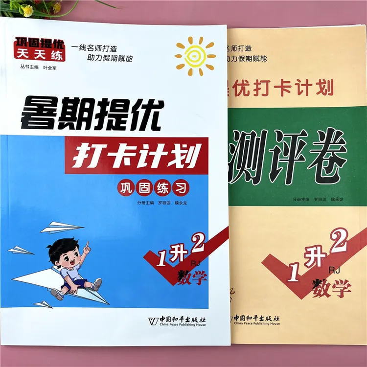 一升二数学暑假提优暑假作业暑假练习册1升2暑假试卷巩固暑假衔接