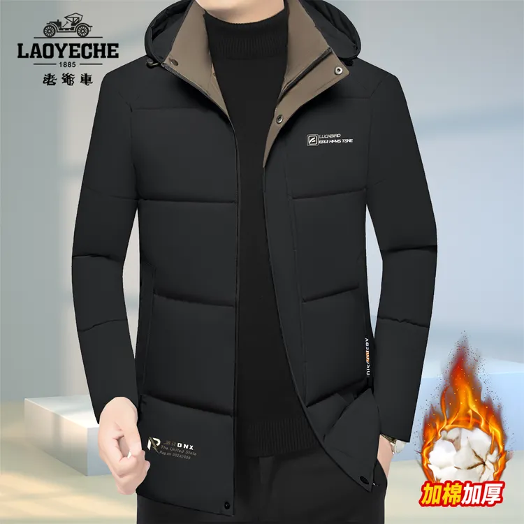 老爷车冬季爆款高档男士休闲加厚棉服可拆帽男款棉衣外套棉袄男