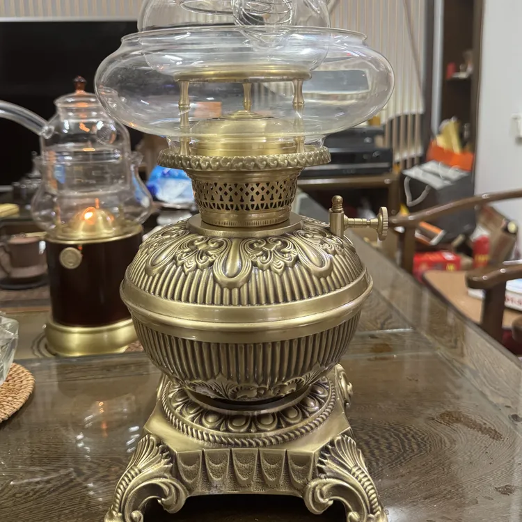 古典黄铜空气灯可烧水煮茶适用于家庭户外场景高档茶具