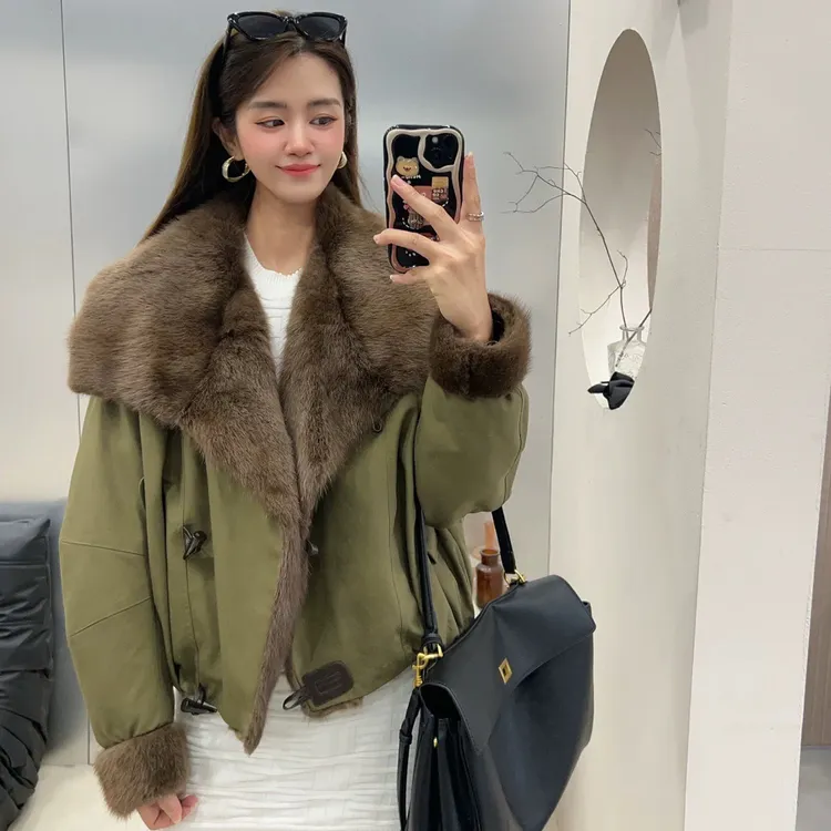 冬季欧美风天然皮草