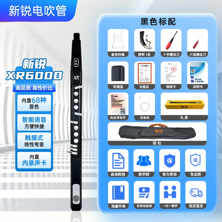 新锐XR6000电吹管2025新款中老年电子笛萨克斯民族电吹管乐器专卖