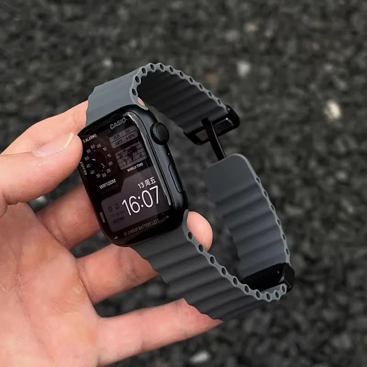 适用于苹果手表iwatchs11s10运动表带新款硅胶磁吸apple男watch9