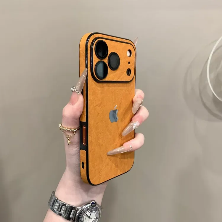 秒变17褶皱皮纹全包镜头适用iPhone16手机壳15pro个性14/13防摔