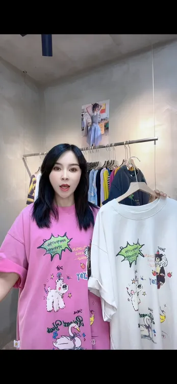 皇冠家正版水洗炒色大版型T恤