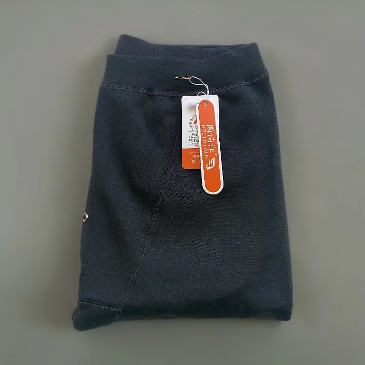 （加肥男裤）男士加绒加护膝秋冬加绒保暖裤高弹力