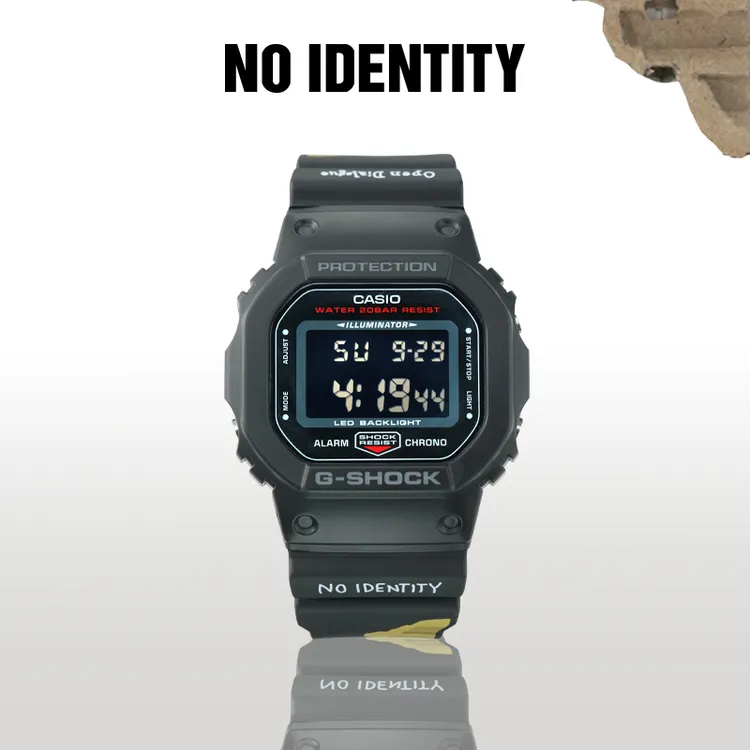 联名款【NoidentityXCASIO】防水防震太阳能多功能方形运动复古腕表