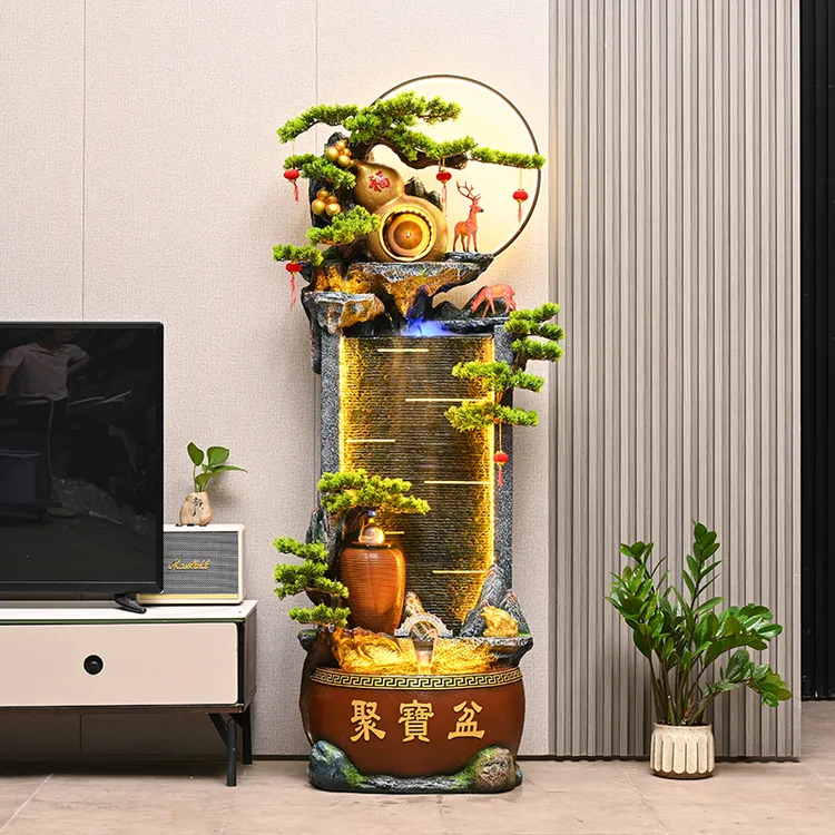 流水摆件客厅玄关办公室水景装饰乔迁开业礼循环水