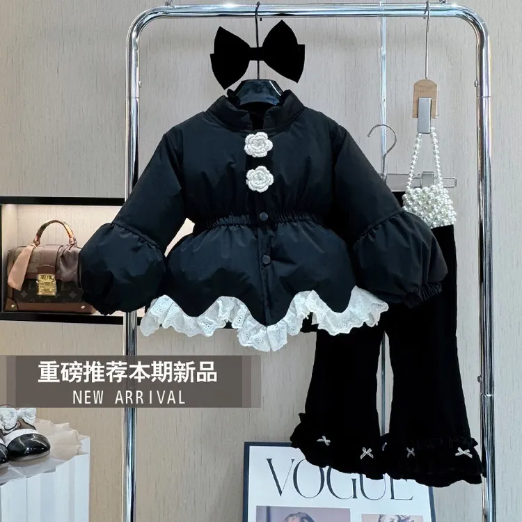 女童冬装2025新款棉服外套冬季加绒加厚洋气小女孩时尚儿童棉衣