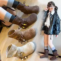 儿童短靴女童复古勃肯靴子中小童宝宝堆堆靴马丁靴女宝百搭鞋子软