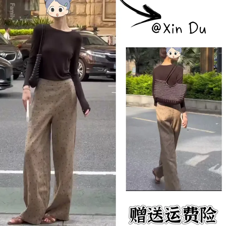 2025秋季新款时尚显瘦气质女士网红洋气两件套百搭款D22339