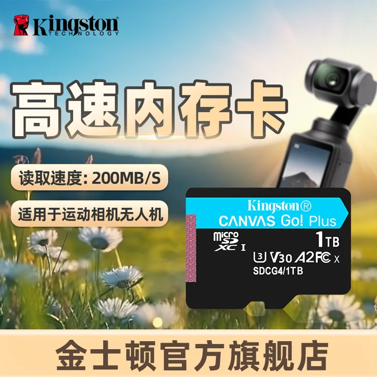 金士顿官方1TB内存卡大疆pocket3/Action4无人机gopro影石acepro2