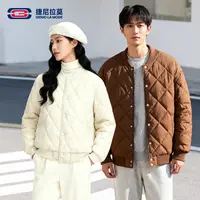 【GENIOLAMODE】菱格时尚冬季男女同款无帽加绒棒球棉服PC23M211