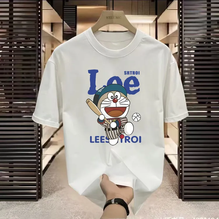 2025新款男士短袖T恤时尚印花潮流潮牌休闲百搭上衣