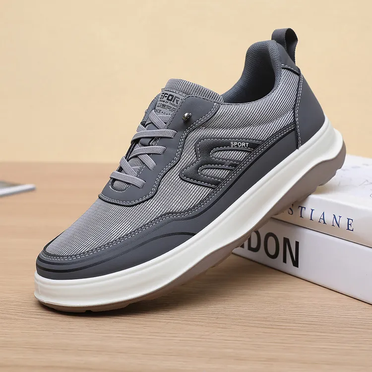 秋季大码男士透气老北京布鞋休闲时尚防滑轻便板鞋一脚蹬大码黑色