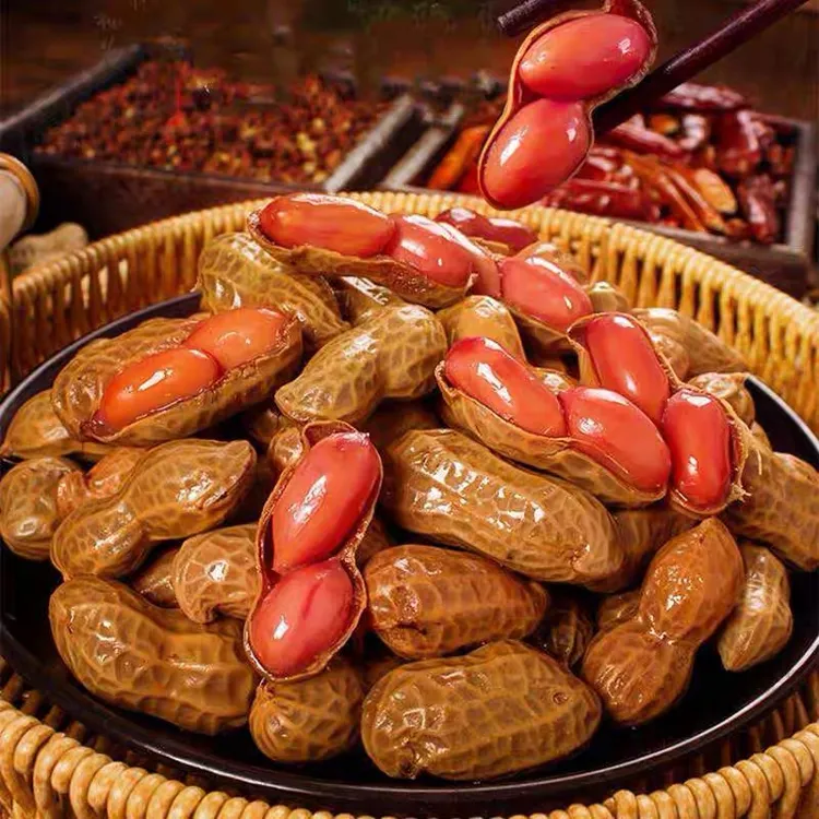 带汁卤煮花生五香带壳休闲零食水煮花生米小吃下酒菜水煮