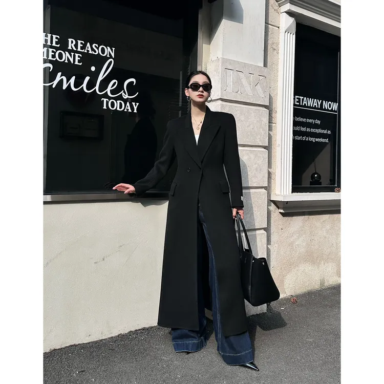 PRASE·噜【收腰大衣】100绵羊毛微胖显瘦气质收腰双面大衣PR510S91