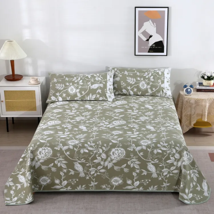 【鲁艺淳棉大提花A类】100%全棉老粗布夏凉席纯棉软凉席亲肤吸汗