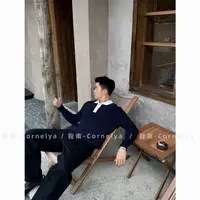 C / Cornelya 温润雅致格调 ‘绵羊毛混纺INS老钱风休闲针织衫毛衣