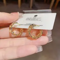 【43】金色百搭欧美风经典银色复古素款简约耳环