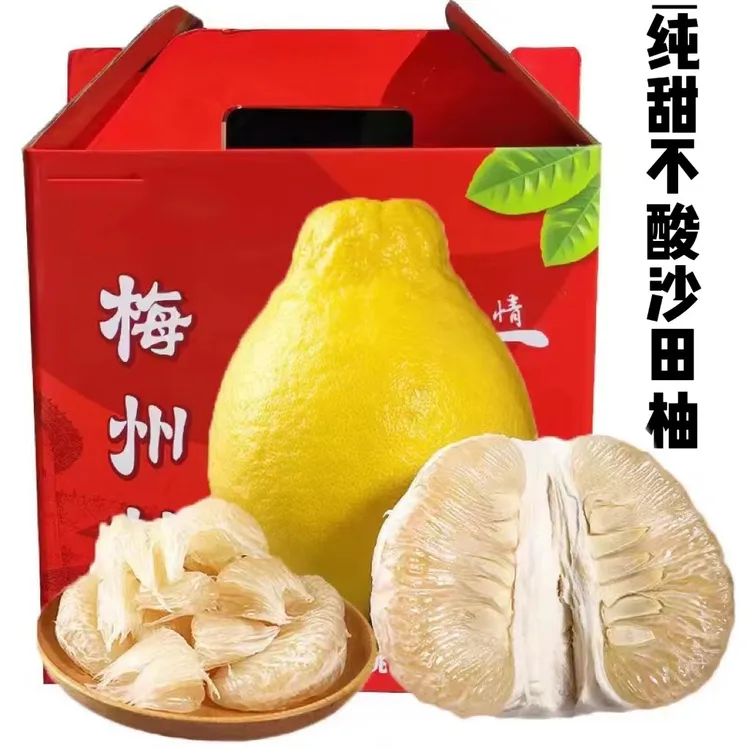 【纯甜无酸】正宗梅州沙田柚梅县松口金柚新鲜水果白心柚脆嫩多汁