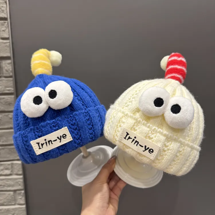 【萌力加持】婴儿毛线帽秋冬季超萌搞怪帽子小月龄针织帽冬天套头帽