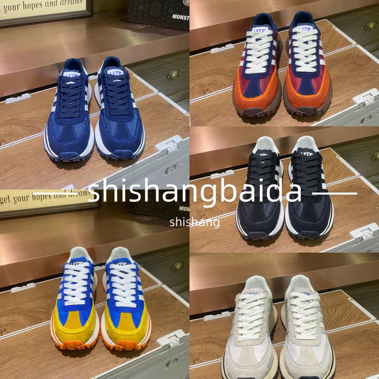 【皮鞋码】早春上新皮网布拼接低帮系带百搭拼色男款时尚休闲鞋