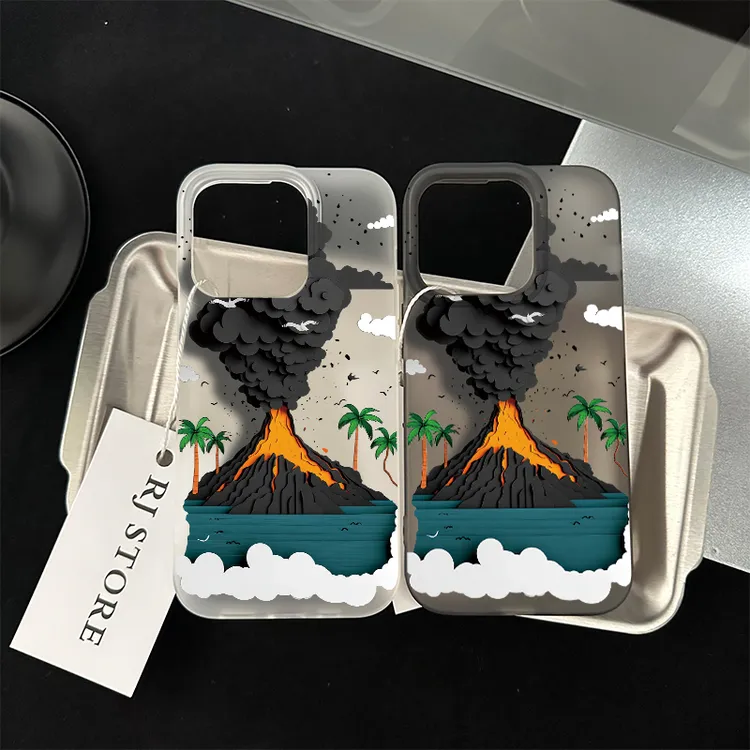 奥菲顿火山喷发适用iPhone15/16pro透白磨砂1311手机壳14苹果12套