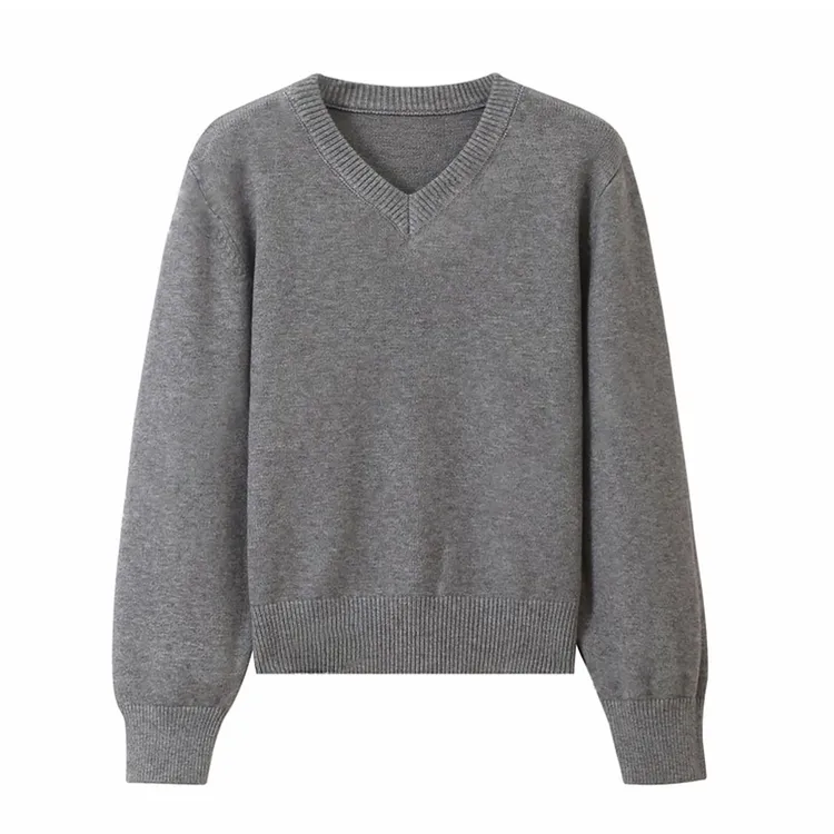 秋冬新款V领内搭打底毛衣2025针织百搭简约上衣女慵懒风宽松显瘦