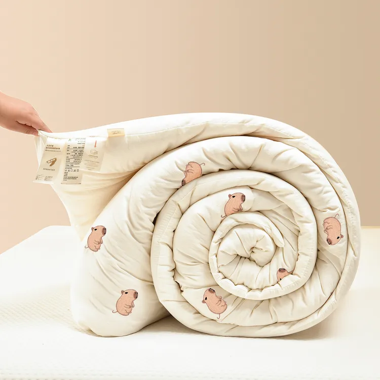 秋冬季加厚超软学生冬被子被芯针织大豆被芯秋被恒温保暖双面双人