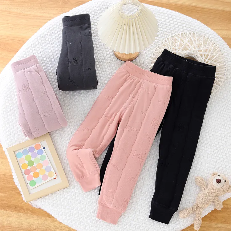 【羊毛蚕丝棉裤】儿童三层夹棉保暖棉裤蚕丝校服棉裤140-190