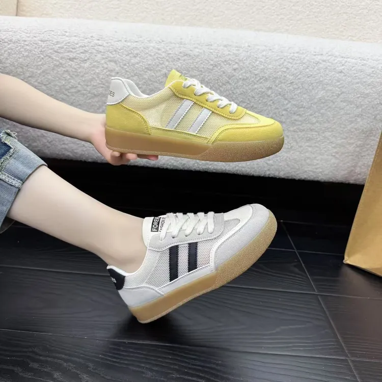 阿甘网鞋透气网面运动鞋女2025夏季薄款小白鞋百搭轻便德训凉鞋子