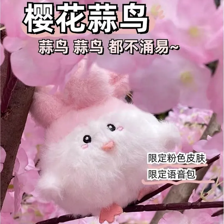 爆款蒜鸟发声玩偶儿童绒毛玩具i人算了鸟语音公仔钥匙扣情侣挂件