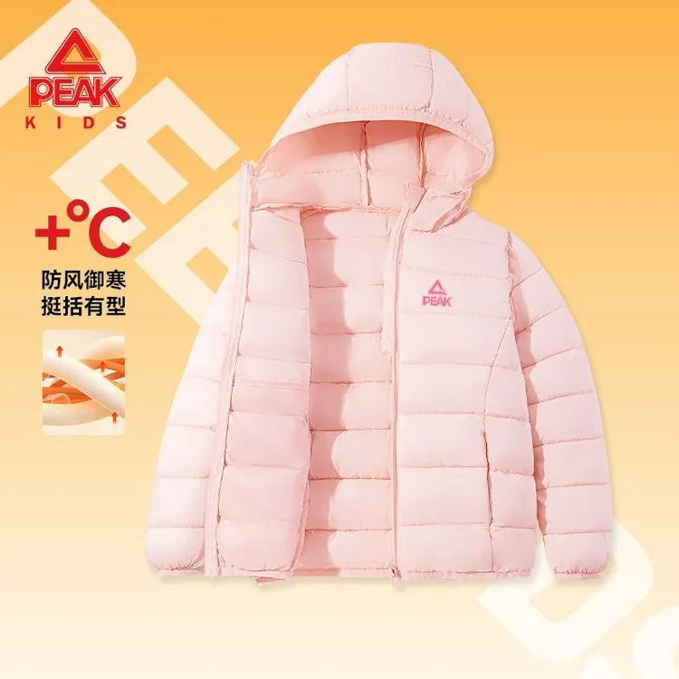 匹克儿童新款亲子冬季保暖棉服连帽外套童装女童短款棉服男童外套