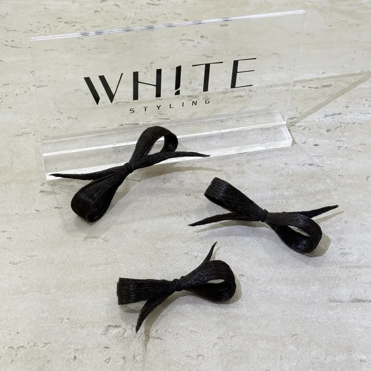 非金属木质婚庆饰品 WHITE手作中式蝴蝶结 （3个装.大中小）