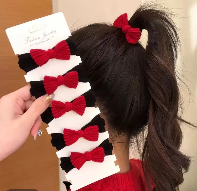蝴蝶结发绳20根高弹力发绳扎头发回弹力高新款洋气发绳