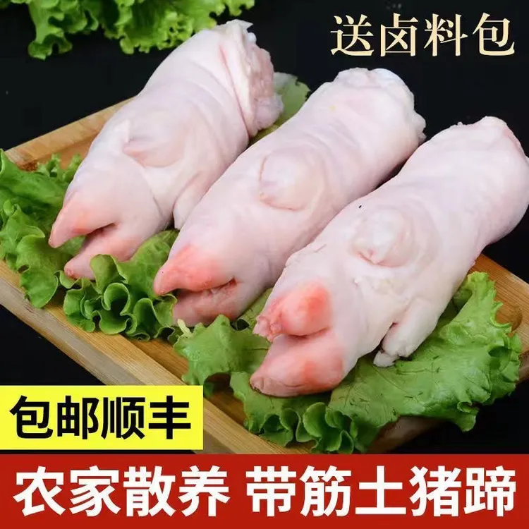 【顺丰包邮】超大猪蹄带筋整只冰鲜猪脚猪手大猪脚特大号商用大个