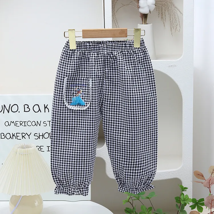 女童夏季防蚊裤新款可开档薄款女孩宝宝休闲中小童百搭夏束脚长裤