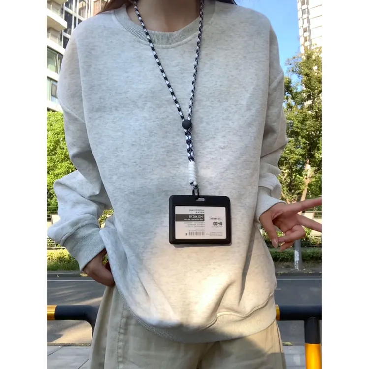 花灰色重磅圆领卫衣男秋季潮牌小领口长袖t恤美式情侣内搭打底衫